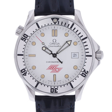 OMEGA Seamaster Lillehammer Olympics 1994 2832.21.53 Men's SS Watch Automatic White Dial