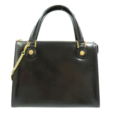 Gianni Versace Sunburst Leather Black Handbag 0043Gianni