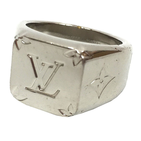 Louis Vuitton LOUIS VUITTON signet ring M62488 men's silver color