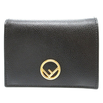 FENDI F is 8M0387 Leather Black Bifold Wallet