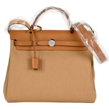 Hermes Yale Bag Zip 31 Le Tourne Handbag Shoulder Chai Forbe Toile Leather U Stamp()
