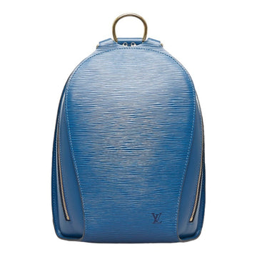 LOUIS VUITTON Epi Mabillon Backpack M52235 Toledo Blue Leather Ladies