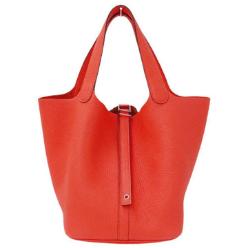 Hermes Picotin MM Taurillon Clemence Rose Texas Bag Women's Handbag Y Engraved Red