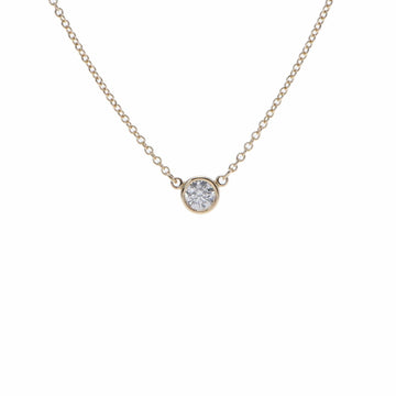 TIFFANY&Co.  Visor Yard Necklace Diamond E-VV2-3EX Women's K18 Yellow Gold