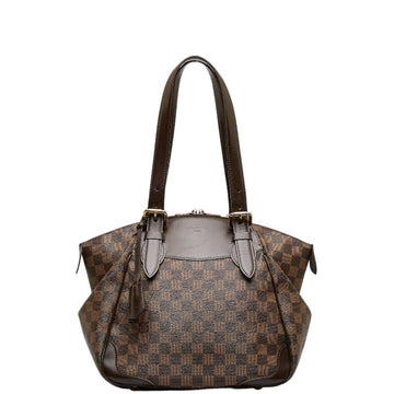 LOUIS VUITTON Damier Verona PM Handbag Tote Bag N41117 Brown PVC Leather Women's