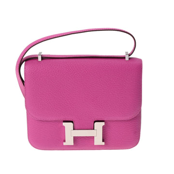 Hermes Constance Women's Chevre Leather Shoulder Bag Pink