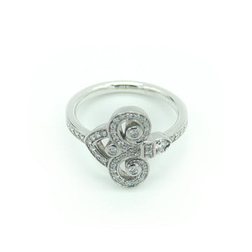 TIFFANY & Co.  Fleur de Lis Ring Pt950 Platinum Diamond No. 9