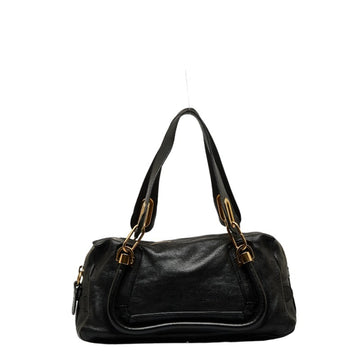 CHLOE  Parati Handbag Black Leather Women's