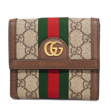 GUCCIAuth  Ophidia Gold Metal Fittings 523173 GG Supreme,Leather