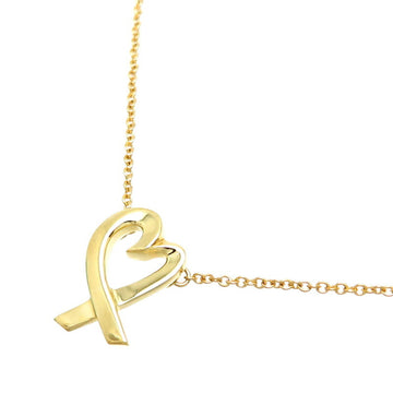 TIFFANY 750YG Loving Heart Women's Necklace 750 Yellow Gold