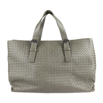Bottega Veneta Intrecciato Tote Bag 189632 Leather Gray Large Size Handbag Shoulder Shopping