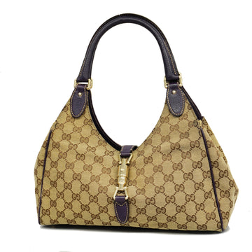Gucci New Jackie Shoulder Bag 145819 Women's GG Canvas Shoulder Bag Beige
