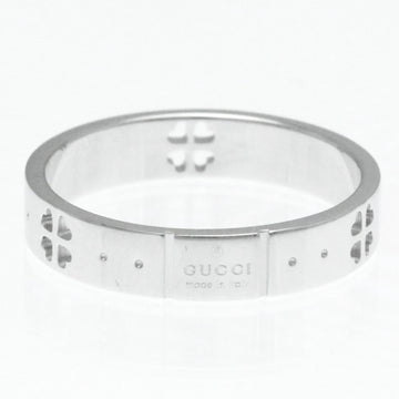 GUCCI Icon White Gold [18K] Fashion No Stone Band Ring Silver
