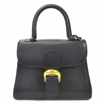 Delvaux handbag Brillon MM leather black gold ladies