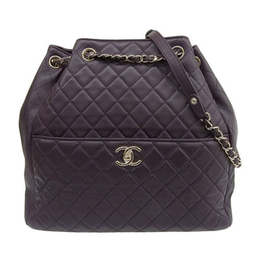 Chanel Matelasse Leather Shoulder Bag,Tote Bag Purple