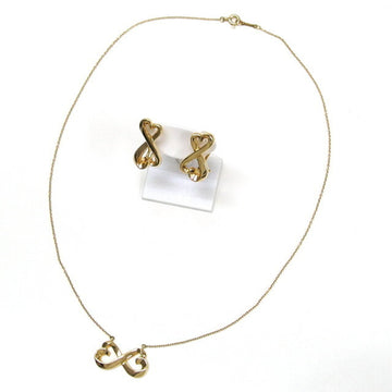 TIFFANY Open Double Loving Heart Necklace & Earrings