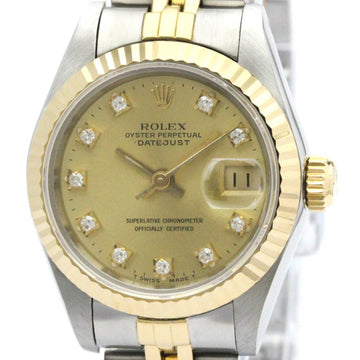 ROLEXPolished  Datejust 69173G Diamond 18K Gold Steel Watch BF561866