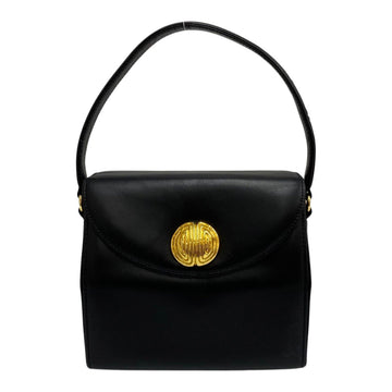 GIVENCHY Logo Hardware Calf Leather Genuine Handbag Mini Tote Bag Black