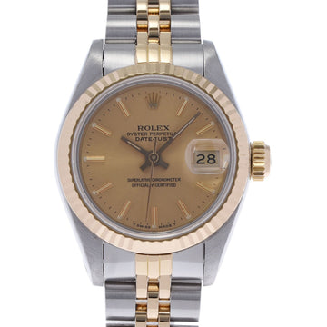 ROLEX Datejust 69173 Women's YG/SS Watch Automatic Champagne Dial
