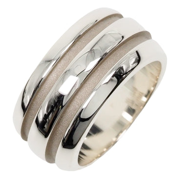 TIFFANY Double Line Silver 925 No. 7.5 Women's Ring
