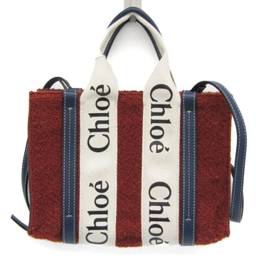 Chloe Woody Small CHC22AS397I239L0 Women's Wool Handbag,Shoulder Bag Brown