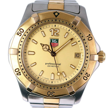Tag Heuer Professional 2000 WK1121 Stainless Steel Quartz Men's Gold Dial Watch