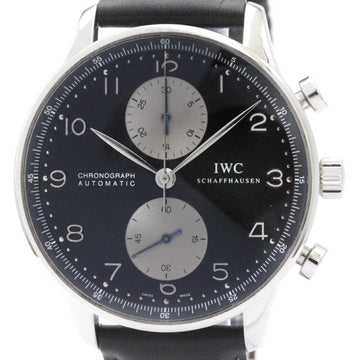 IWCPolished  Portuguese Chronograph Steel Automatic Watch 3714 IW371404 BF547319