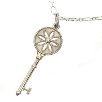 TIFFANY & Co Daisy Key Necklace Pendant Silver Diamond
