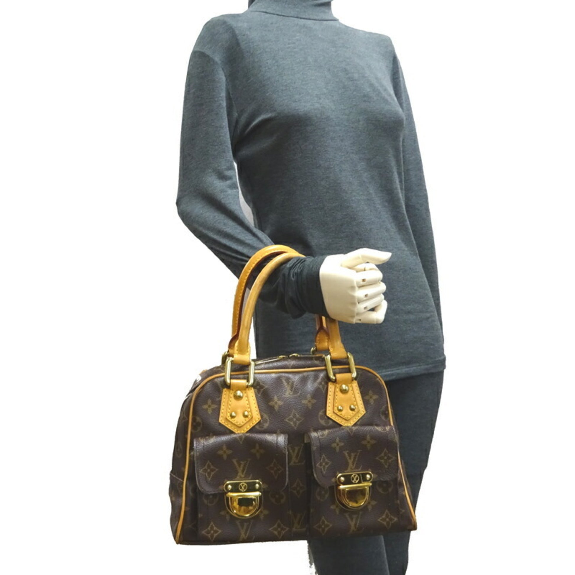 Louis VUITTONAuth Monogram Manhattan PM M40026 Women's Handbag