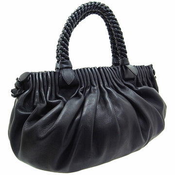 Bottega Veneta Handbag Flower Motif Tote Bag Nappa Leather Black 145134 BOTTEGA VENETA Rose Back Ladies