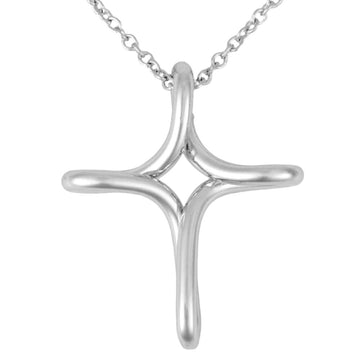 TIFFANY&Co Infinity Cross Pendant Necklace Pt950 Elsa Peretti