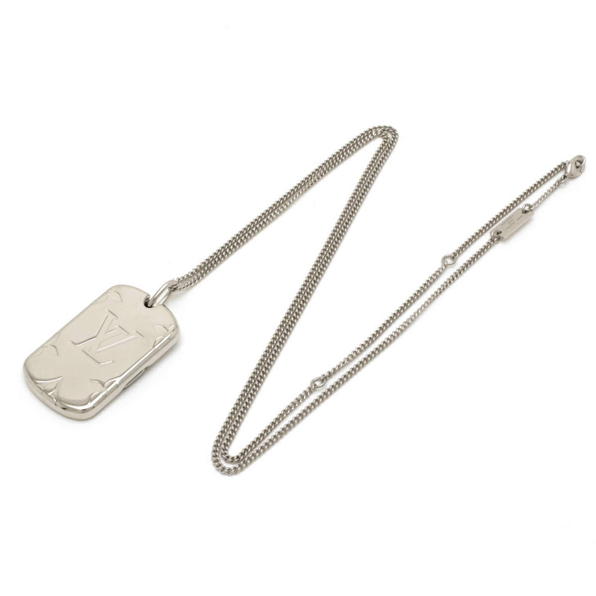 Louis Vuitton Monogram Monogram Locket Necklace 2021-22FW, Silver