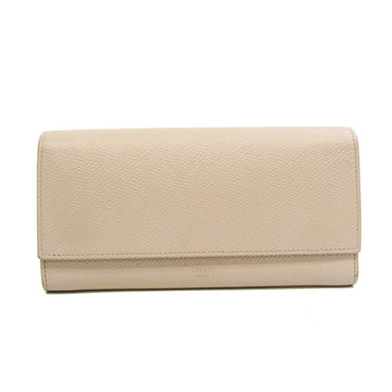 CELINE Large Flap Wallet 10B563BEL Women's Calfskin Long Wallet [bi-fold] Beige