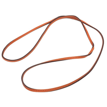 HERMES Raniere choker necklace bracelet leather strap orange