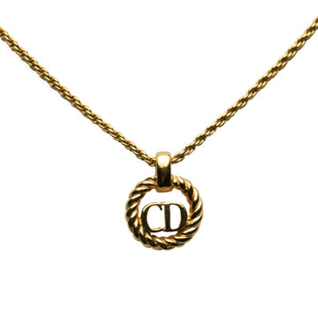 CHRISTIAN DIOR Dior CD Chain Necklace Gold Plated Ladies