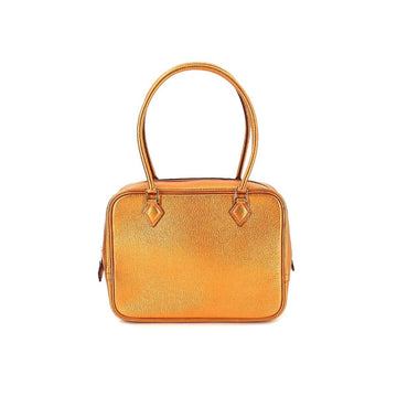 Hermes Mini Plume 20 Handbag Chevre Metallic Orange Bronze J Stamped Gold Hardware Olympic Limited