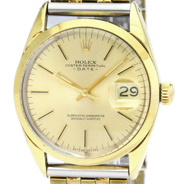 ROLEXVintage  Oyster Perpetual Date 1550 Gold Plated Automatic Watch BF562484