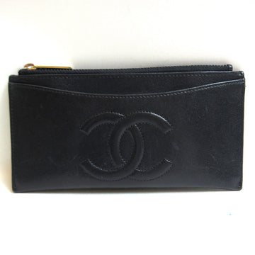 CHANEL wallet card case & black long