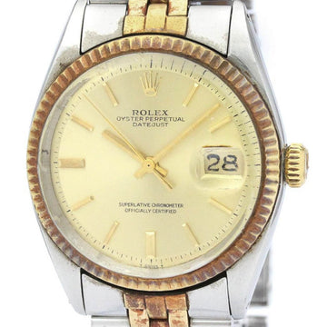 ROLEXVintage  Datejust 1601 Yellow Gold Steel Automatic Mens Watch BF563359