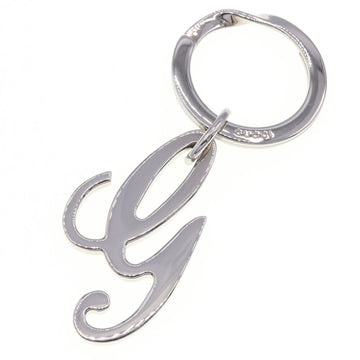 GUCCI Key Ring Silver Metal Keychain Charm