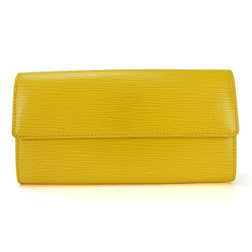 LOUIS VUITTON Bifold Long Wallet Portefeuille Sara M60319 Epi Citron Women's Accessories Leather