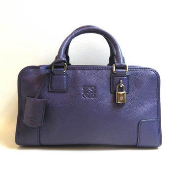LOEWE Amazona 28 Handbag Purple Leather