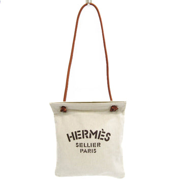 Hermes Cabas Mira Women's Canvas,Leather Tote Bag Brown,Multi