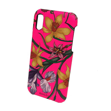 GUCCISuper SALE  iPhone X / XS Case Flower Flora 550800 Neon Pink Wallet
