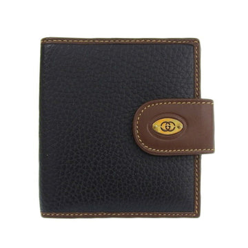 GUCCI Interlocking G Leather Bifold Wallet Billfold 34.416 Black Ladies