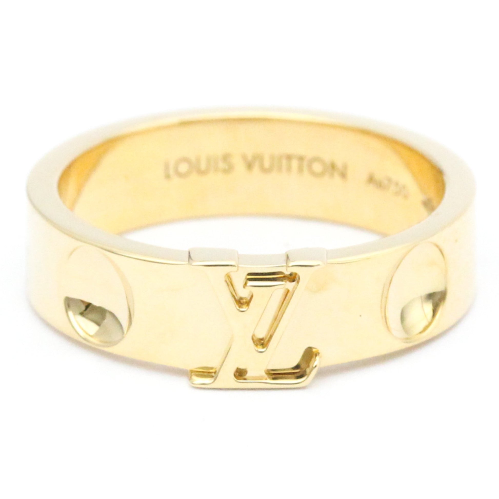 LOUIS VUITTON Berg Amplant LV Ring Q9K96H Yellow Gold [18K