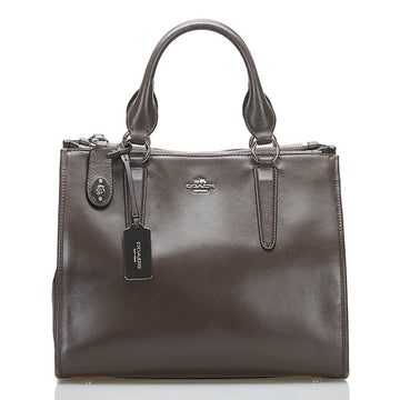 COACH Crosby Carryall Handbag 33545 Brown Leather Ladies