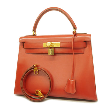 Hermes Kelly Kelly 28 X Stamp Women's Leather Handbag,Shoulder Bag Rouge