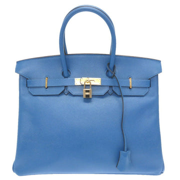 Hermes Birkin 35 Kushbel Blue France  G engraved handbag bag blue 0058 HERMES