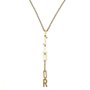 CHRISTIAN DIOR J'dior metal gold necklace